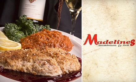 $15 for $30 worth of Savory Steaks, Seafood, and More at Madeline's Steakhouse & Grill 